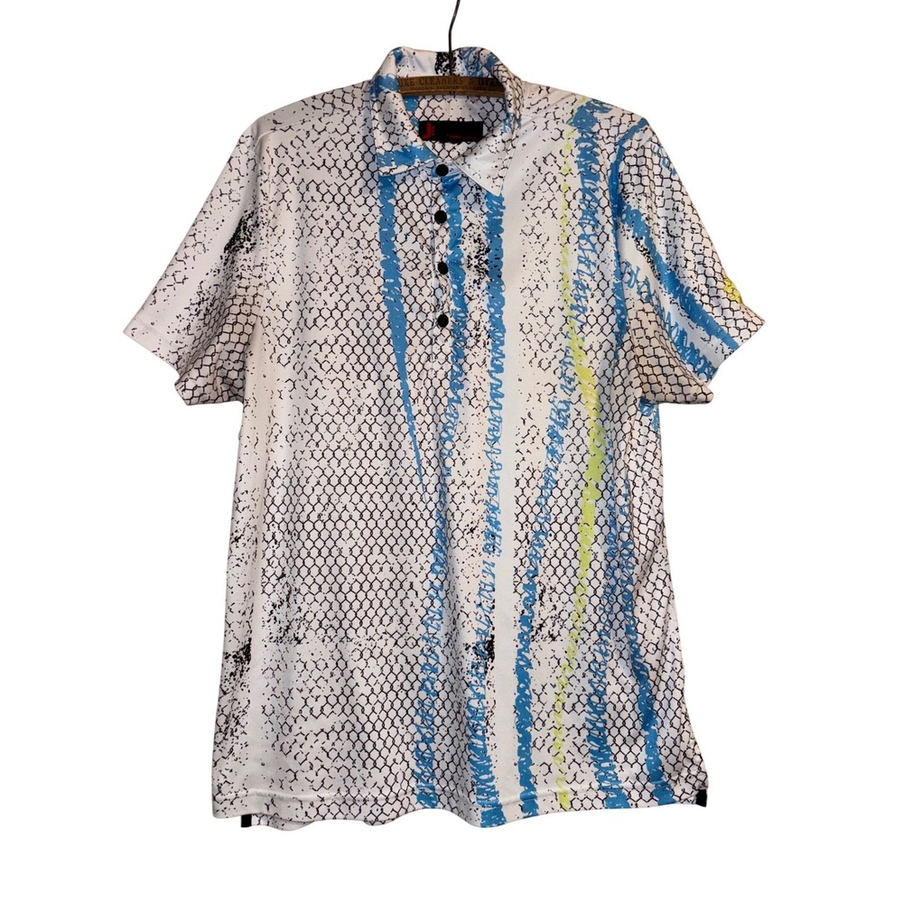 Jamie Sadock Mens M/L Performance Golf Polo Shirt‎ Print Golf Outdoor